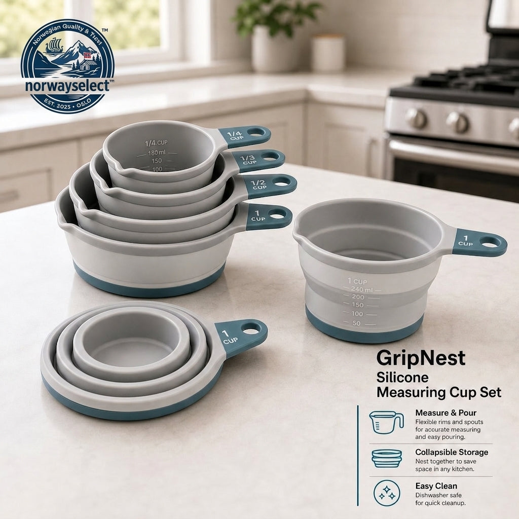 norwayselect™ GripNest Silicone Measuring Cup Set