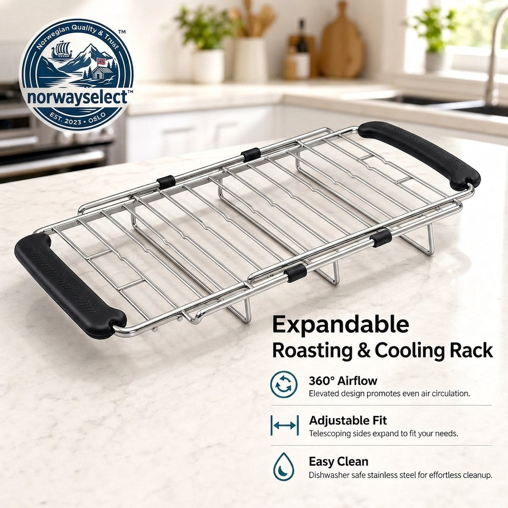norwayselect™ RackLift AirCrisp Expandable Roasting & Cooling Rack