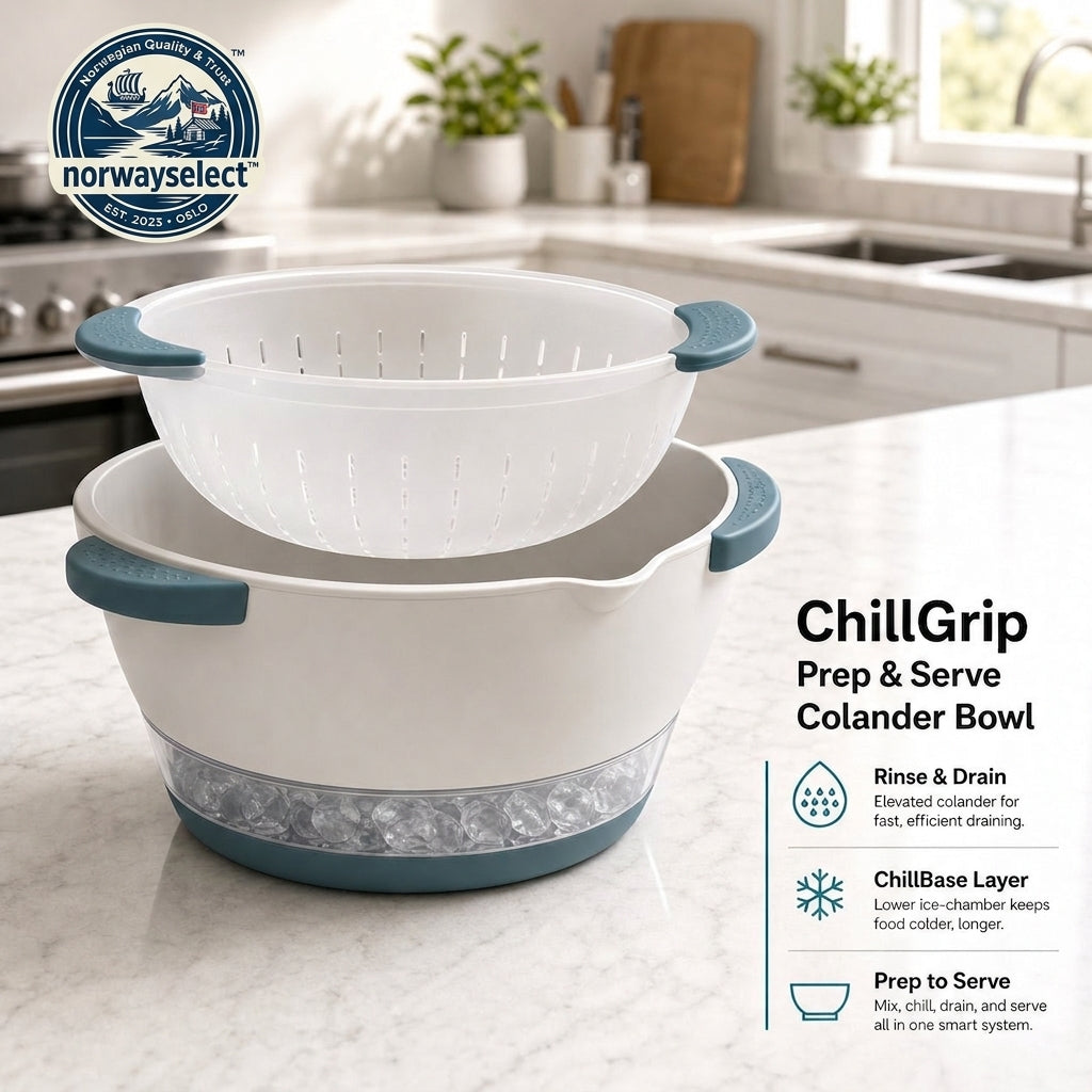 norwayselect™ ChillGrip Prep & Serve Colander Bowl