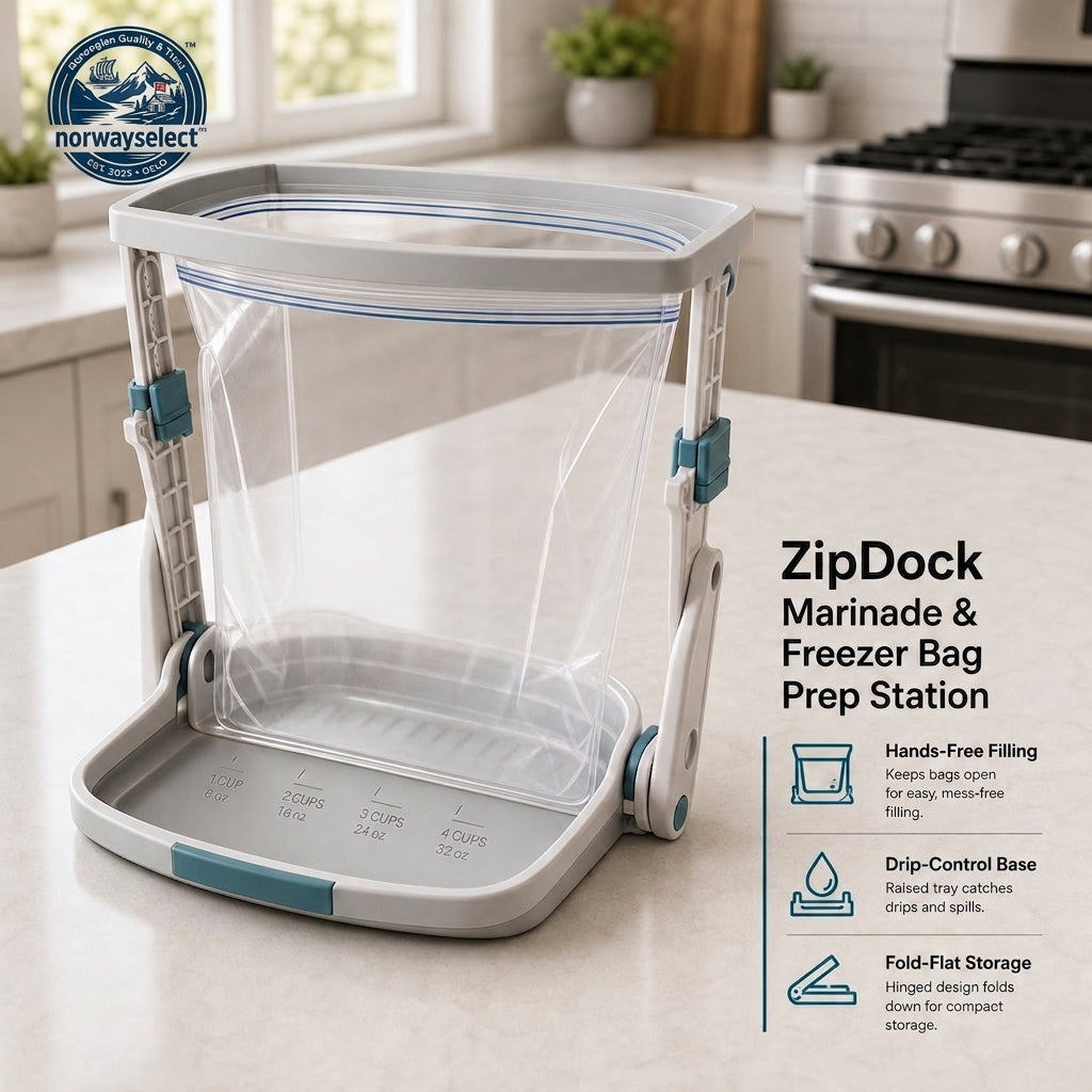 norwayselect™ ZipDock Marinade & Freezer Bag Prep Station